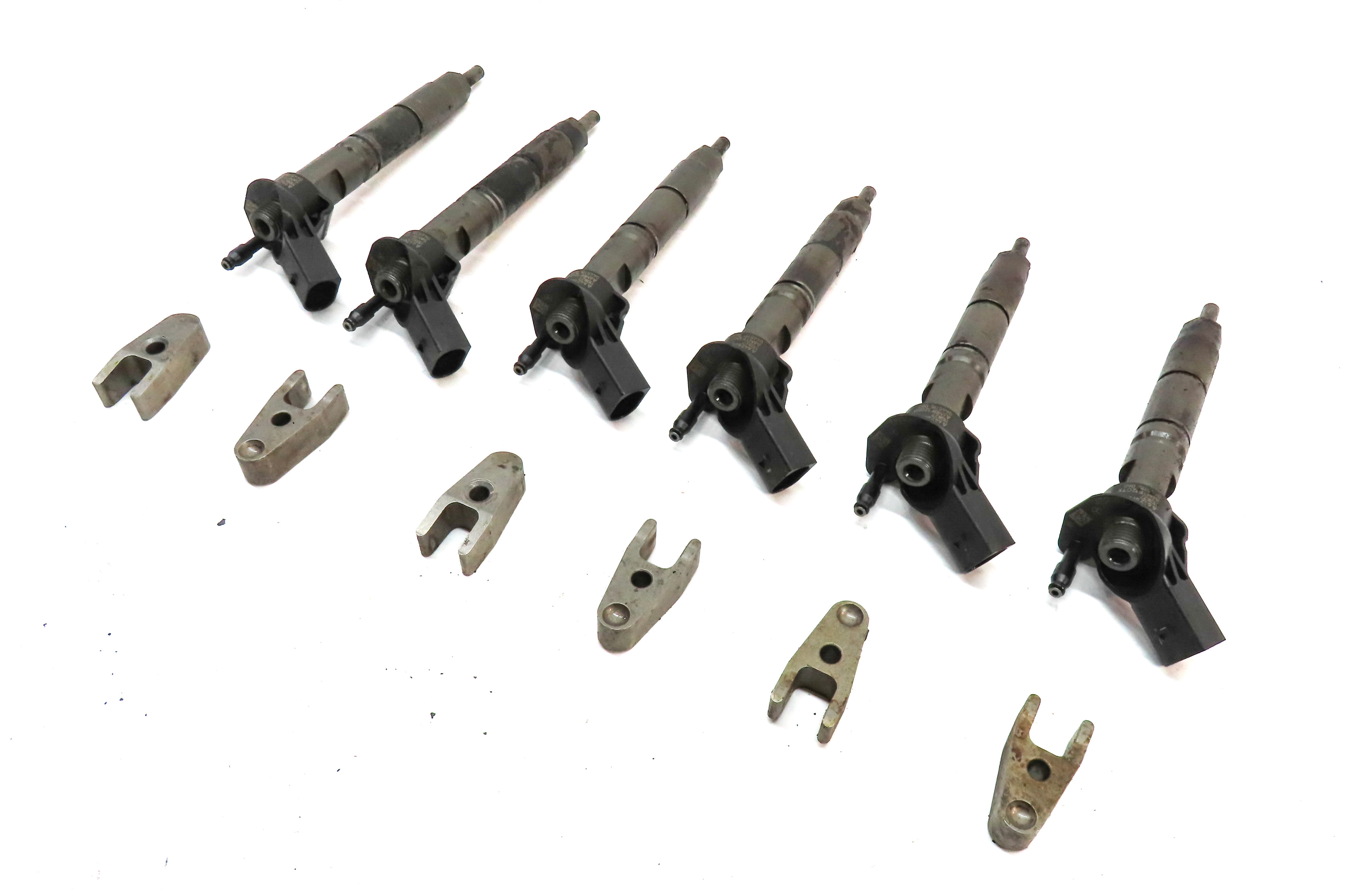 07-13 MERCEDES E GL ML R (W164 W211 W212 X164) 3.0L DIESEL FUEL INJECTOR SET 6 — exact item pictured